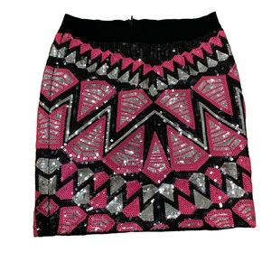 Bebe Sequin Skirt sz M